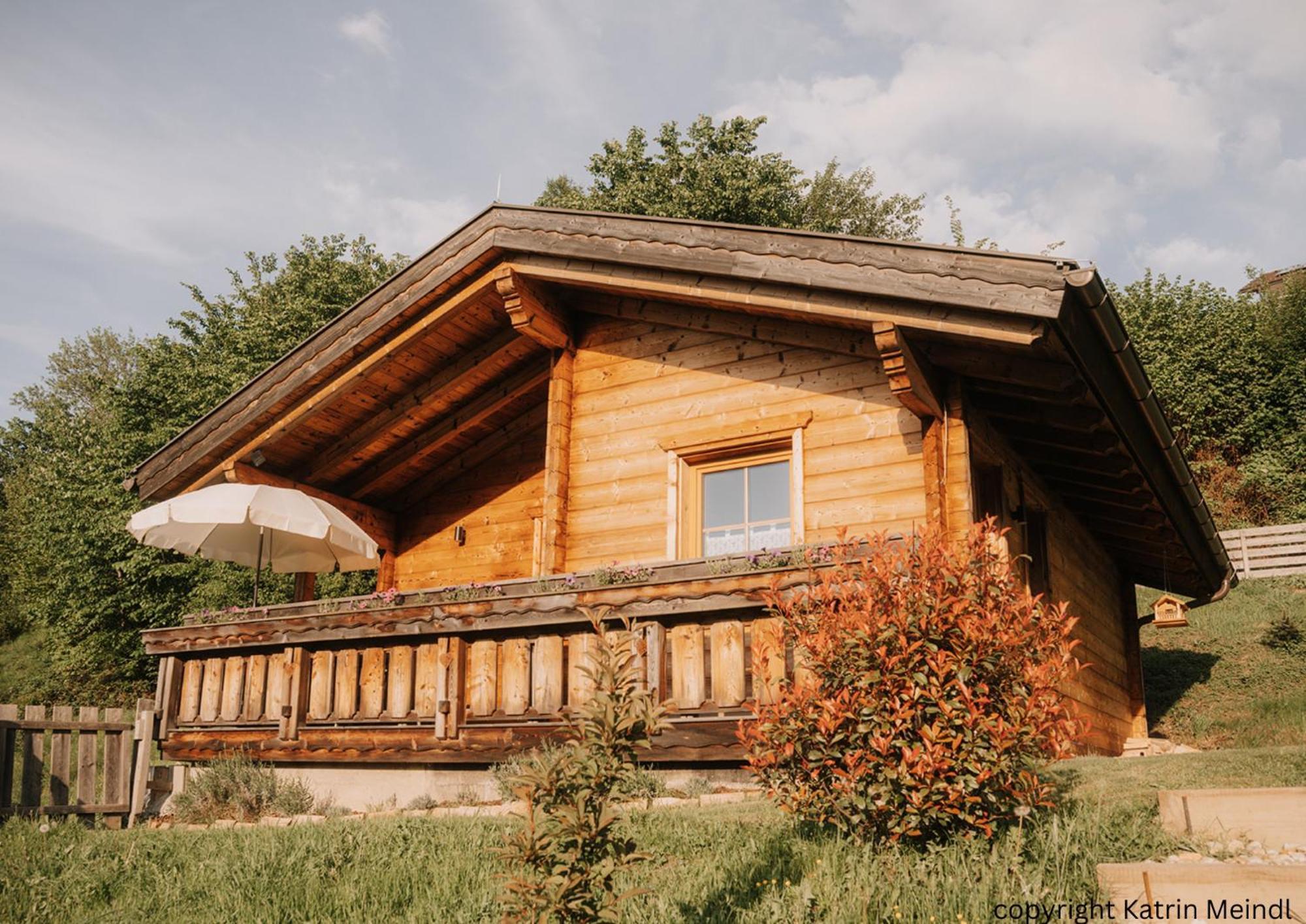 Das Paradieschen Edlitz - Stilvolles Blockhaus Mit Kamin Kültér fotó